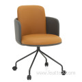 High Sofa Chair With Wheel Computer Leather Chair